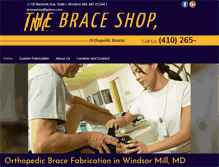 Tablet Screenshot of braceshopinc.com